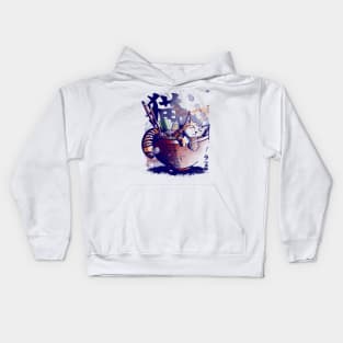 Cat sleeping Ramen Kids Hoodie